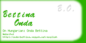bettina onda business card